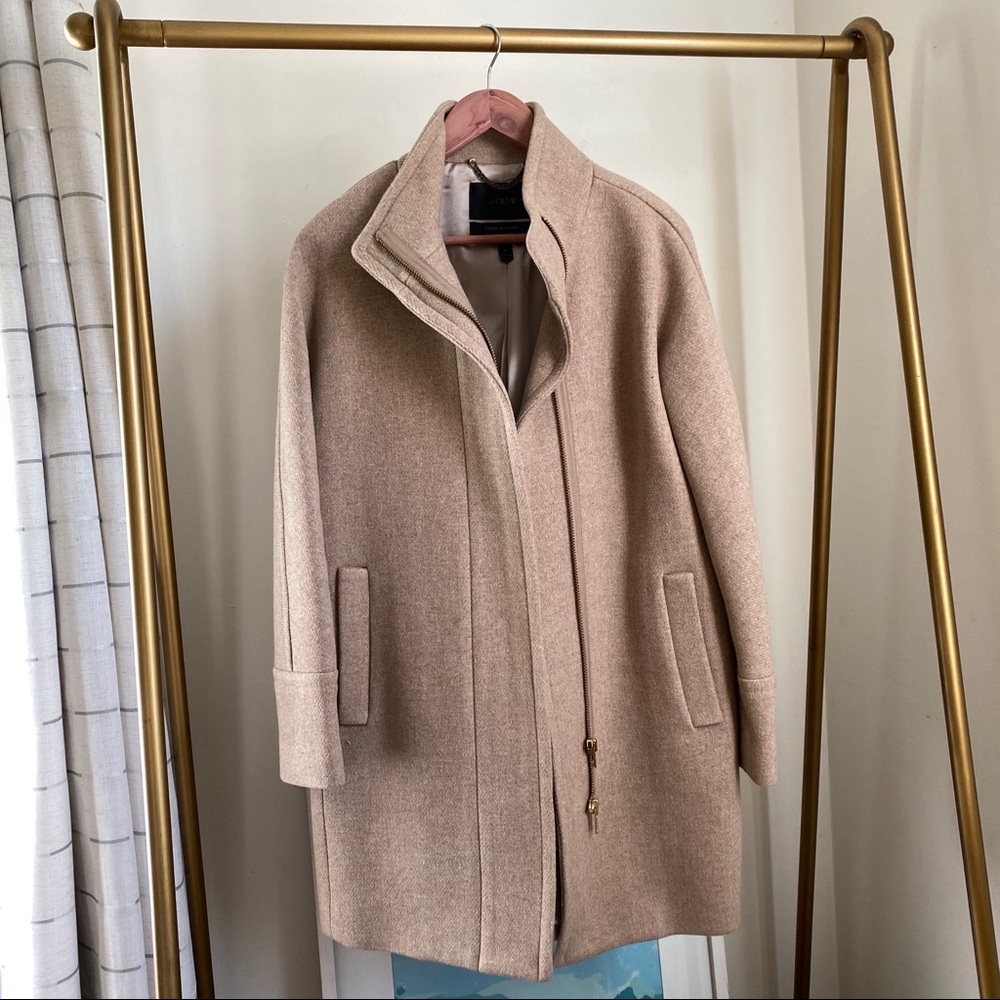 J. Crew Cocoon Coat in Italian Stadium-Cloth Wool